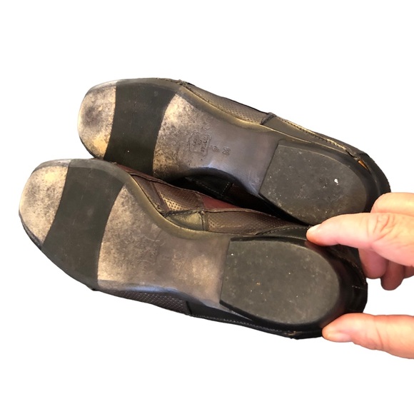 Sesto Meucci Black & Brown Patchwork Flats size 8 - Picture 4 of 7